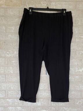 Eileen Fisher Organic Cotton Elastic Waist Crop Pant, Size XLarge, NWOT